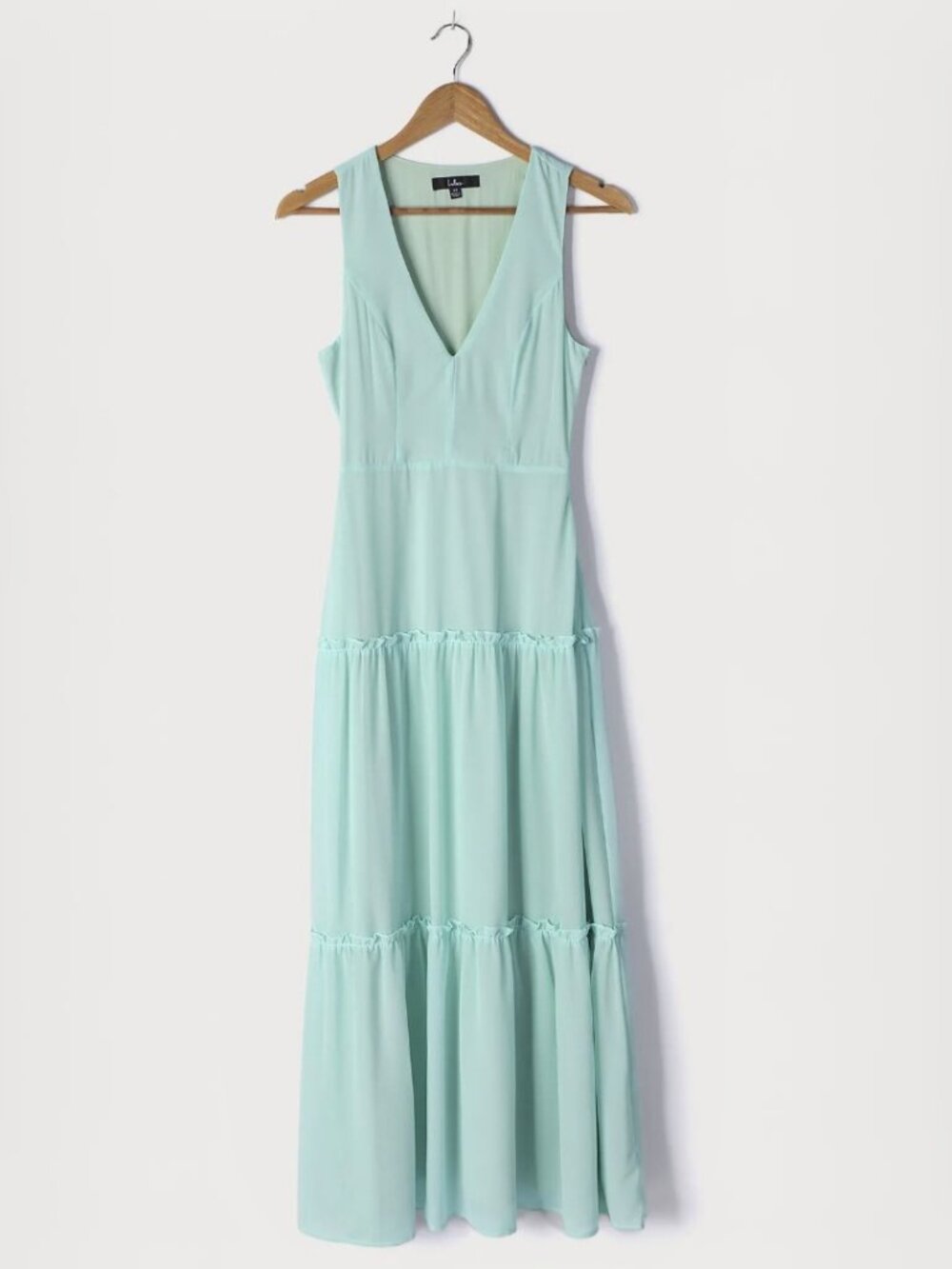 NWT Lulus It's a Beautiful Day Mint Sleeveless Tiered Maxi Dress (size S) - Picture 4 of 10